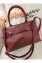 Women's Faux Leather Zippered Shoulder & Hand Bag (with Strap) Width 35 Length 20 - 6