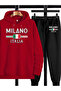 Milano Printed Women'S/Men's Unisex Oversized Hooded Tracksuit Set
