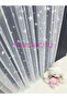 Star Pattern White Color Children's Room Tulle Curtain 1X2.5 Dense Pleats Will Change the Atmosphere of Your Room. The Sample Fabric Is 30X28 in Size. - 2