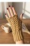 Fingerless Design Hand-Knitted Gloves