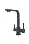 Cubix Purified Matte Black Square Kitchen Sink Faucet – Dual Handle, 360 °   Rotary Pipe - 2