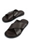 , Men's Genuine Leather Slippers 1611045Zm153 Brown - 5