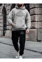 Sweatshirt Sweatpants Aspen Black Printed Tracksuit Set Hooded