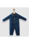 Buttoned Baby Denim Overalls with Shirt Collar and Pockets (Slim Fit)