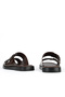 , Men's Genuine Leather Slippers 1611045Zm160 Brown - 3
