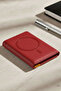 Magsafe Compatible Leather Card Holder Wallet - Premium Series - with Stand Feature and Card Compartment - Red - 2