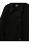 Long Sleeve Pocket Detailed Buttoned Oversized Jacket - 5