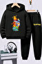 Pokemon Printed Children's Premium Sweatshirt Set 2-Piece Set Hoodie Bottom Top Set