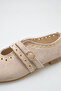 Women's Double Strap Studded Casual Ballet Flats Tan Suede - 5