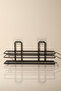 Black Adhesive Bathroom Shelf Shampoo Holder Soap Dish 23X8X6 cm Self Adhesive Shower Organizer - 2