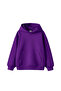 Basic Oversized Women's Dark Purple Hoodie