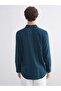 Regular Fit Long Sleeve Poplin Men's Shirt - 4