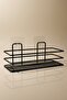 Black Adhesive Bathroom Shelf Shampoo Holder Soap Dish 23X8X6 cm Self Adhesive Shower Organizer