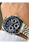Functional Silver-Navy Color Steel Band Men's Wristwatch Frc2035Mr - 3