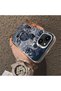 iPhone 15 Compatible Silicone Edge Hard Back Anti-Fall Case Classic Pattern - 3