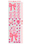Pink Heart Balloon Romantic Sticker Set - Glass Store Showcase Wall Decoration Set - 3