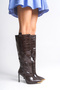Rivale Women's Heeled Boots - Brown Crocodile - 2