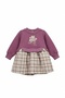 Baby Girl-Child Embroidery Worked Long Sleeve Skirt Dress with Lining and Tulle - 2