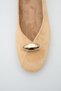 Women's Buckle Accessory Detailed Casual Ballet Flats Camel Suede - 5