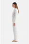 Women'S, Ecru, Thermal, Shirt Collar Pajama Set - 4