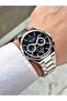 Men's Wristwatch with Functional Silver-Navy Color Steel Band Frc2036Mr - 2