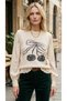 Women's Ecru Wool Sleeveless Knitwear Sweater Cherry Printed Korean Style Lace Detailed