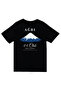 Ağrı - 04 - Dağ - Ağrı Dağ - Şehir Printed Unisex 100% Cotton Black T-Shirt