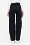 Women's Loose High Waist Back Buckle Detail Flexible Baggy Fit Denim Pants - 3