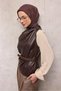 Viscose Velora Scarf with Plum Floral Pattern and Tok Duruşlu Design 90X90
