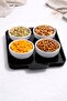 Oeshome 4 Pieces Decorative Coffee Presentation and Breakfast Presentation Tray Mica Crystal (- Black - Tray-) - 3
