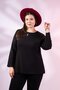 Plus Size Crew Neck Basic Blouse - 6