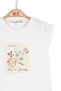 Baby Girl Smiling Tshirt 1-4 Years Ecru-Blue - 2