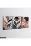 Abstract Leaves 3 Piece Canvas - Canvas Print - 2