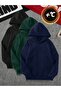3 Pieces Advantage Package Hooded Pocket Sweatshirt