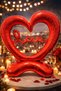 106.4 cm Red Heart Foil Balloon – Romantic and Stylish Decoration Eng-B1044