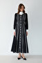 Piped Brooch Crepe Dress 32-2639 - 2