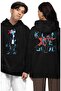 Unisex Killin' Me Good Sırt Printed Hooded Sweatshirt, Oversized Park Ji-Hyo Kpop Themed Hoodie