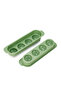 Polypropylene 4 Hole Diamond Ice Cube Tray, BPA Free, Assorted (Green/Orange) - 7
