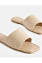 Women Beige Textured Mule - 4