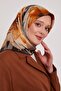 Striped Floral Pattern Sparkling Crystal Scarf