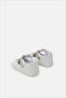 Baby White Flower Patch Pram Shoe - 4