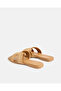 Women Beige Textured H Upper Raffia Mule - 3