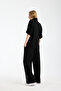 Women's Zippered Modal Fabric Stone Detailed Oversized Piece Set - 4
