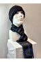 Men's Kaşkol Scarf Cotton Navy Blue Black - 2