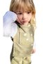 Girl's Pocket Flower Embroidered Sleeves Knitwear Model Gabardine Fabric Green Color Double Set - 4