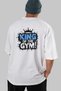 Gym, Sports, Fitness 51 Back Printed White Oversize T-Shirt Men's Women's Cotton Crew Neck T-Shirt - 6