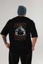 Gym, Sports, Fitness 74 Back Printed Black Oversize T-Shirt Men's Women's Cotton Crew Neck T-Shirt