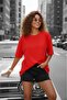 Mily Women's Oversized Basic Crew Neck Cotton T-Shirt Relaxed Fit Unisex Couple Outfit - 2
