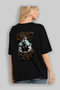 Gym, Sports, Fitness 74 Back Printed Black Oversize T-Shirt Men's Women's Cotton Crew Neck T-Shirt - 4