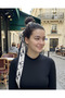 Marble Touch Striped Scarf Bandana Estascarf 7.5X100Cm - 3